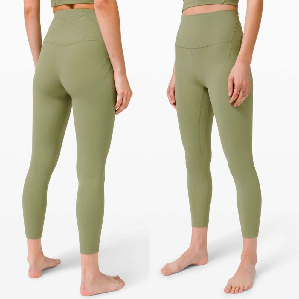 Lululemon Sz 4 Nulu Fold High-Rise Yoga‎ Tight 25" Rosemary Sage Green